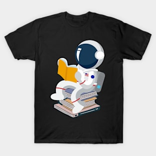 Astronaut Reading T-Shirt